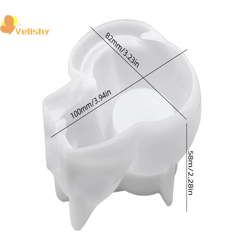 Sleeping Cat Memorial Silicone Mold For Resin Cat Candle Holder Animal Keepsake Sympathy Gift