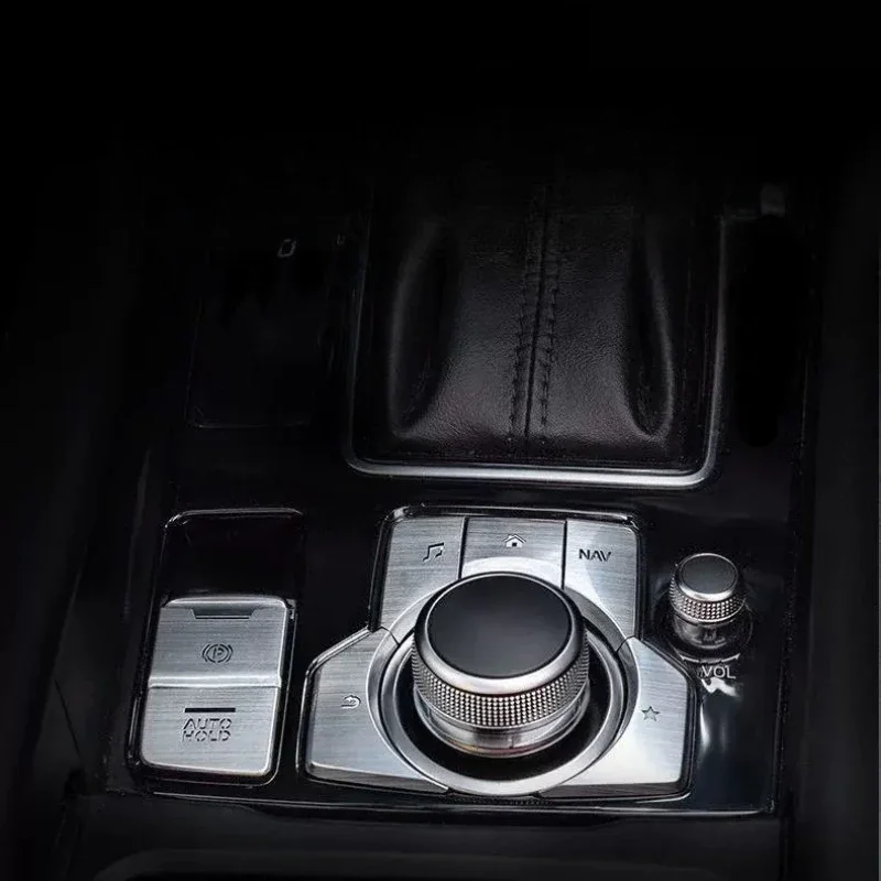 Elektronische Handbremsenverkleidung, Multimedia-Tastenaufkleber, Innenraum-Mod-Zubehör, kratzfest, für Mazda CX-4 Atenza CX-5 2014–2022