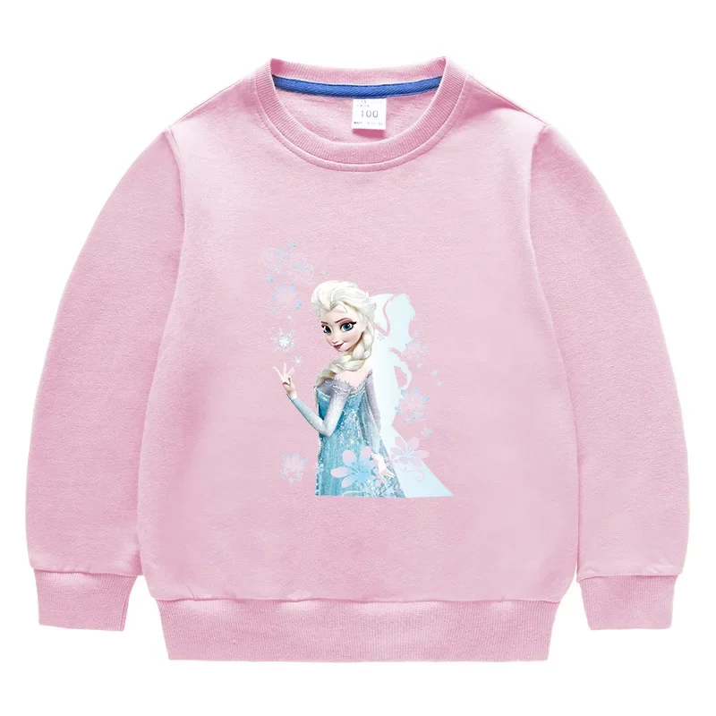 

MINISO Children's Sweatshirt Spring and Autumn New Korean Style Frozen Top Long-sleeved Children's Pullover Baby Girl Clothes