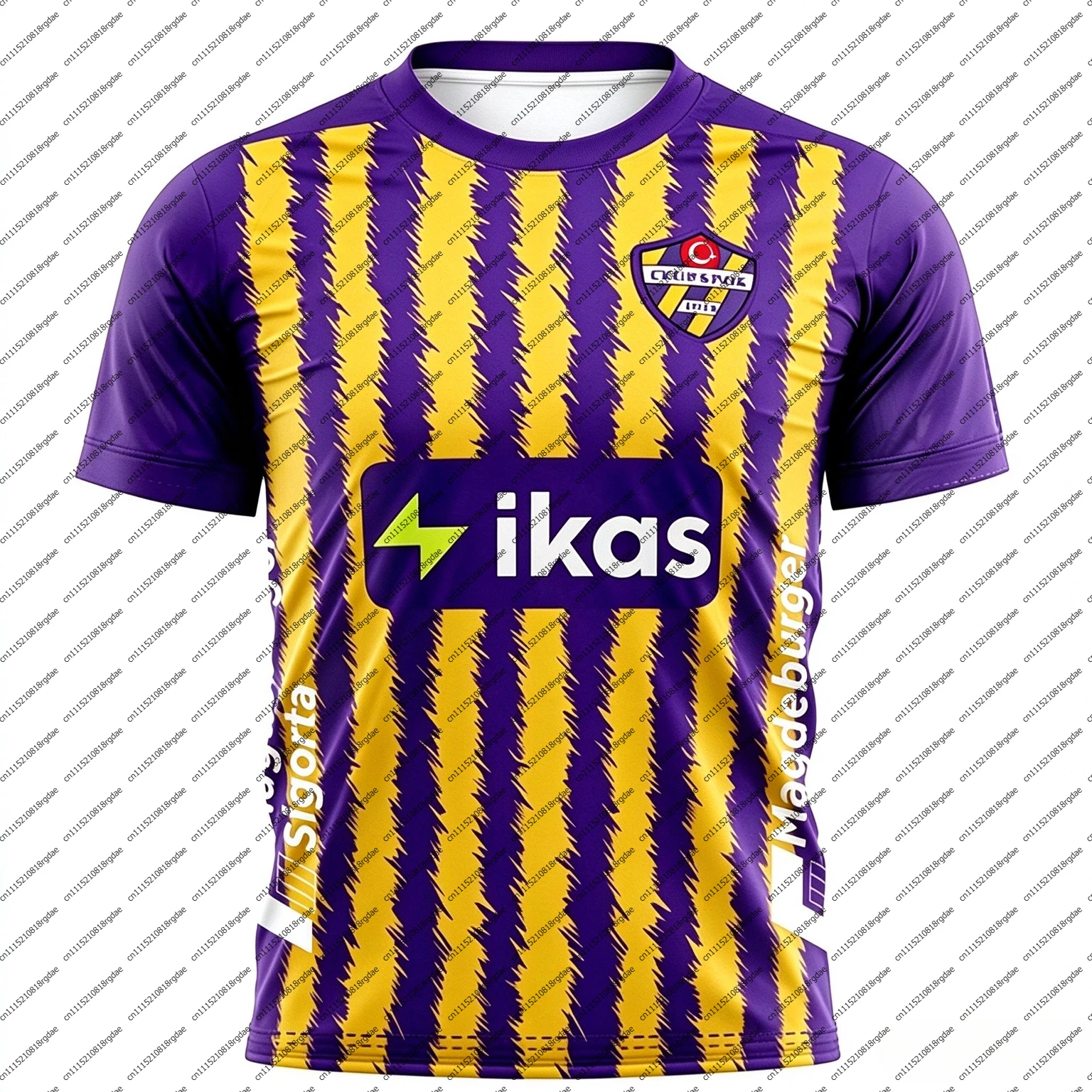 2026-27 Eyüpspor Home and Away T-Shirt with 3D Digital Print, Comfortable and Breathable Sports Casual Top