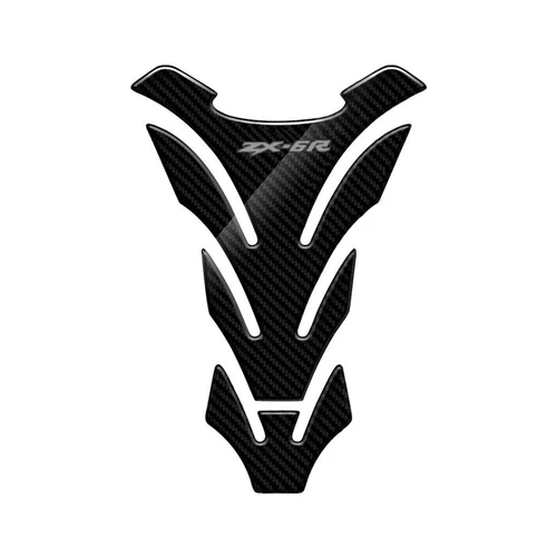 Imagen 2 del producto Almohadilla de tanque de combustible para motocicleta, pegatinas protectoras de fibra de carbono 3D para Kawasaki ZX6R ZX-6R ZX 6R