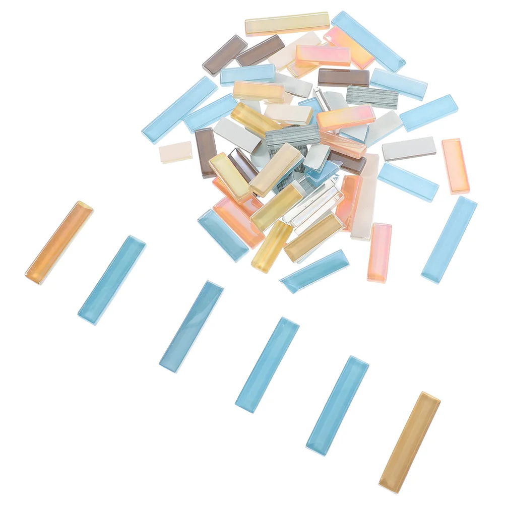 

Mosaic Tiles Crystal Rectangle Flat Back Mixed Color Diy Crafts Decoration Supplies Patch Art Pieces Pebbles Tiles Set