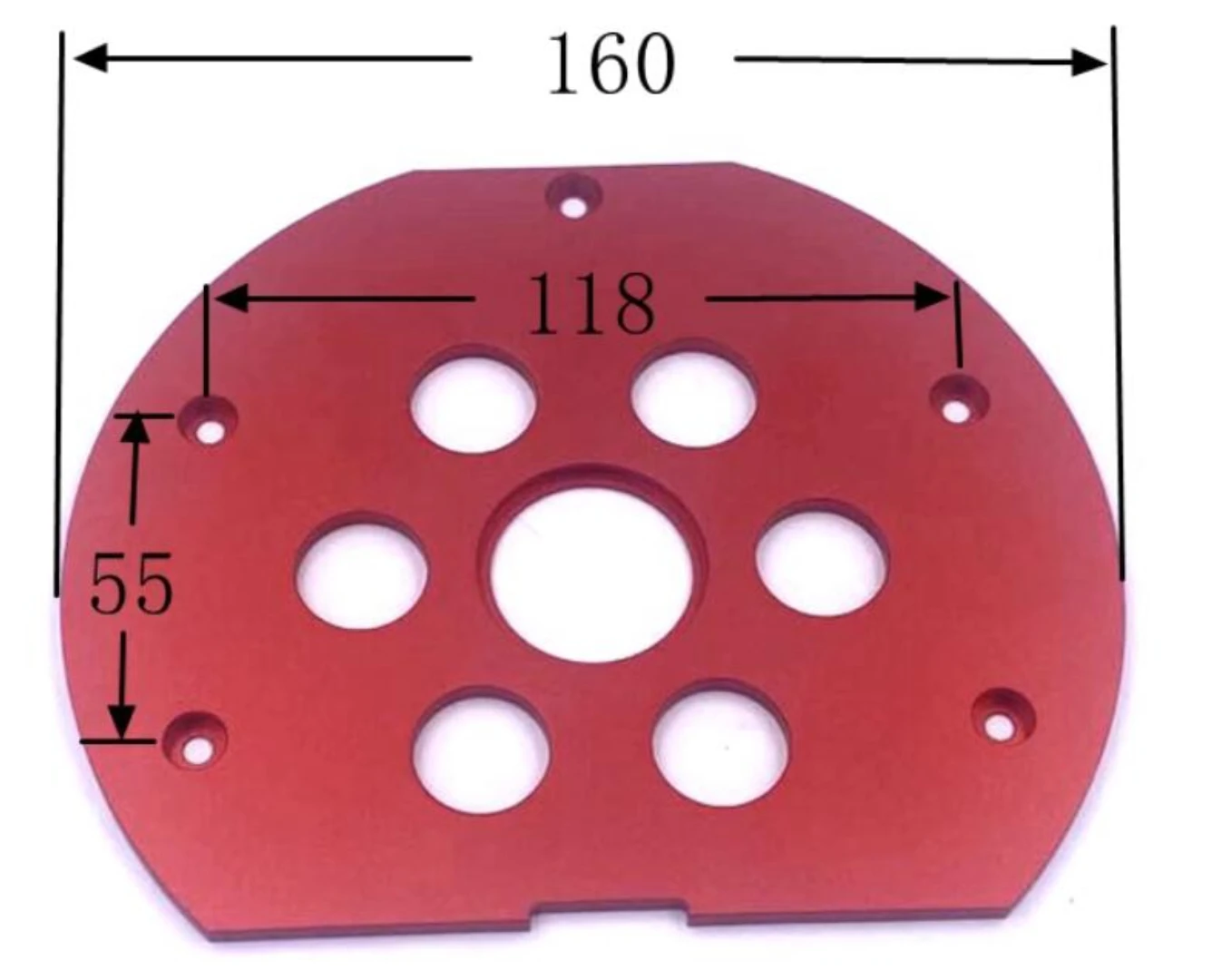 Set of Round Base Plate + 10PCS Brass Router Template Guide Bushings With Drilled Holes For Festool OF1400