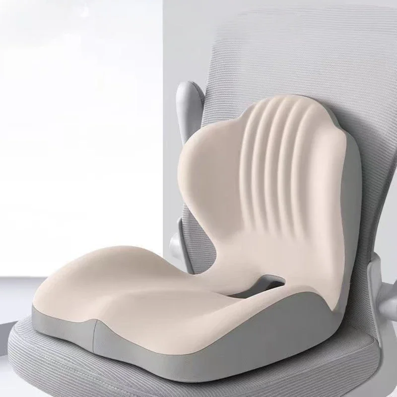 

Эргономичная цельная подушка для сиденья из пены с эффектом памяти с дышащей поясничной опорой для офисного кресла, автомобиля, снятия боли, домашнего использования