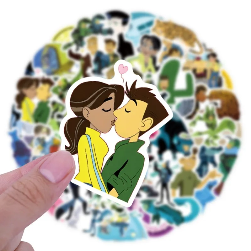 สติกเกอร์ลายกราฟฟิตี้แอนิเมชั่นไวลด์ครัตส์ 55 ชิ้น สำหรับตกแต่งกระเป๋าเดินทาง แล็ปท็อป คอมพิวเตอร์ กีตาร์ ของเล่นคลาสสิกสำหรับเด็ก DIY