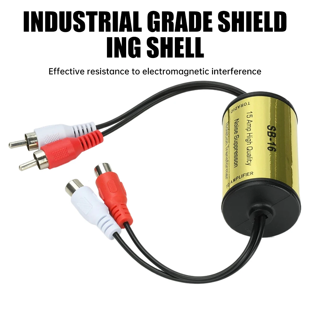 Audio Noise Filter Ground Loop Isolator for RCA Eliminate Hum Buzz Static Car Home Stereo System Car Audio Filter Accessories