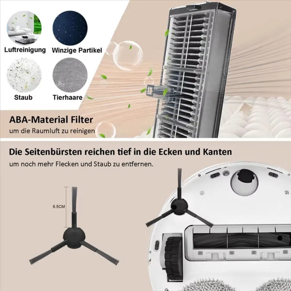 EAS-For Dreame L10s Pro Ultra Main Si Brush Hepa Filter Mop Cloth Dust Bags Robot Vacuum Cleaner Replacement Parts