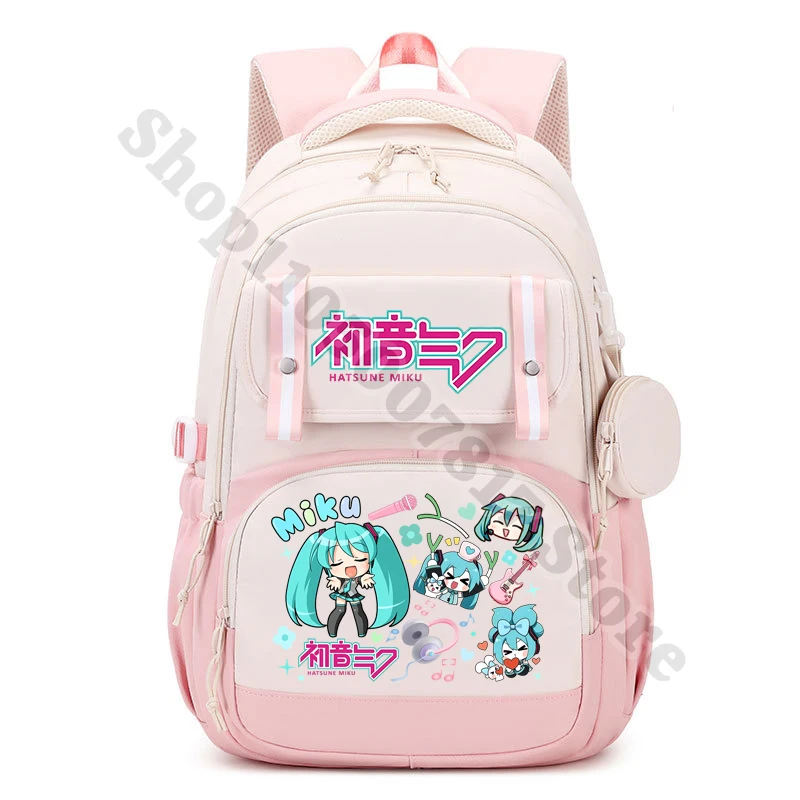 

Детский рюкзак большой вместимости, повседневная сумка для книг, рюкзак Hatsune Miku для девочек, милый школьный рюкзак в стиле аниме, модный рюкзак с героями мультфильмов, подарок для детей, 2026