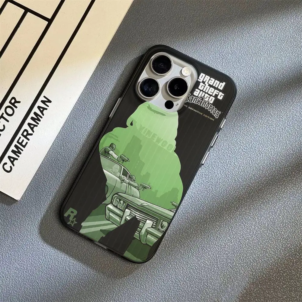 متعة محاكاة GTA 5 جراب هاتف المموج نمط جراب هاتف آيفون 17 الهواء 16 15 زائد برو ماكس ماتي غطاء مقاوم للصدمات #5