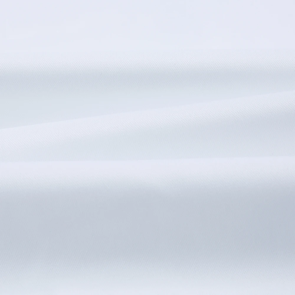 흰색 단색 남성용 긴 소매 드레스 셔츠, 클래식 스프레드 칼라 레귤러 핏 연중 전문 오피스 비즈니스웨어