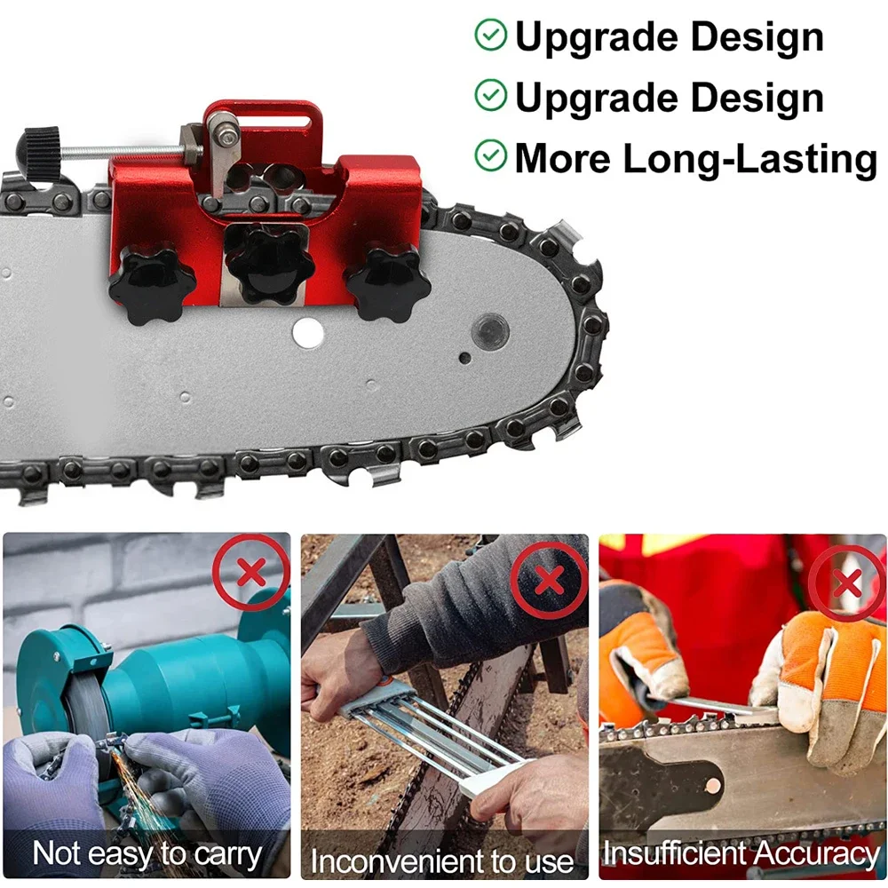 Kettensägen schärfer für die Holz bearbeitung mit 3 manuellen Kettensägen kettens chärf kettensägen und Reparatur werkzeugen für elektrische Sägen
