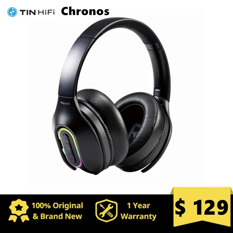 TIN HIFI Chronos Immersive 3.0 Advanced Somatosensory Technology Headphones with Dual-Mode Connection: Bluetooth + 2.4G