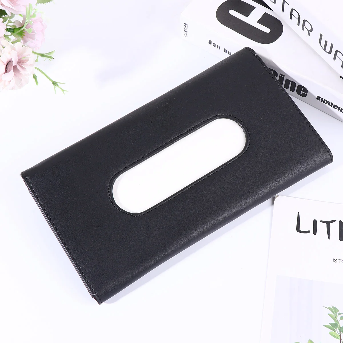 

Automatic Napkin Holder Hanging Paper Towel Container Organizer Tissue Case for Car