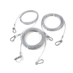 Dog Tie Out 4.6/9/15 meters Cable Leash, Yard Walking Wire Leashfor Dogs Under 250 lbs