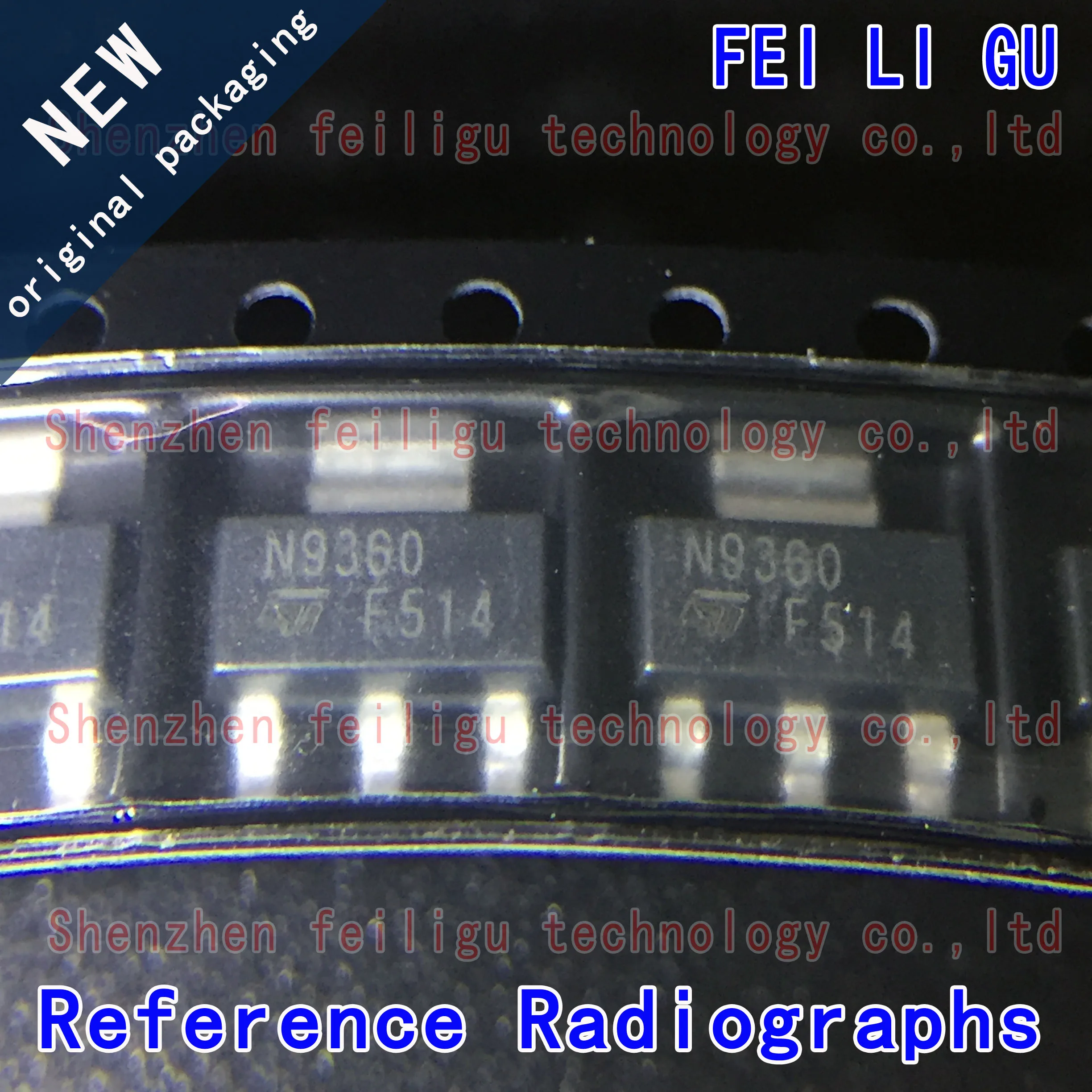 STN9360, 1 ~ 50 piezas, 100% original, Impresión de pantalla: N9360, Paquete: SOT-223, 500mA, 600V, chip de transistor PNP (BJT)