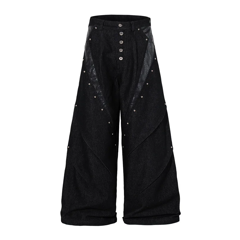 

Jeans For Man Original Bootcut Straight Chic Denim Trousers Wide Leg Loose Baggy Jeans Brand Clothing Mens Apparel