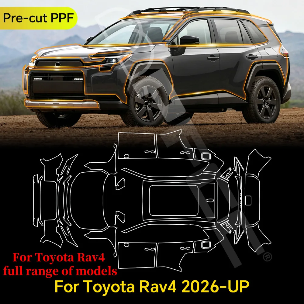 

For Toyota RAV4 2026 2027 Full Range of Models TPU Paint Protection Film Anti-scratch Pre-cut PPF Car Clear Bra Resistant Cover