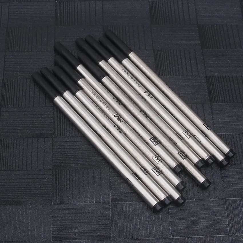 10 Pcs/lot Roller Rollerball Pen Refill Blue / Black Ink M 710 Type M Point Smooth Writing Pen Accessories