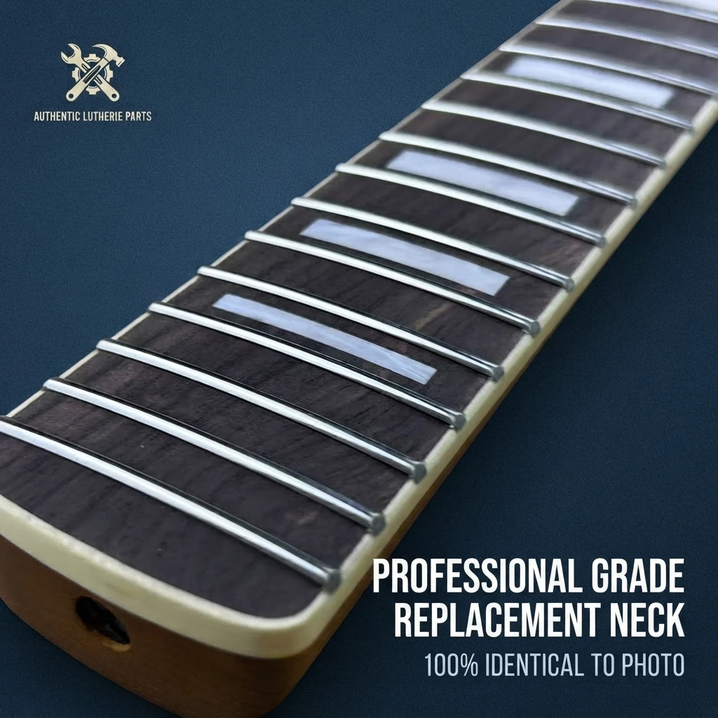 Electric Guitar Neck Jaguar Style Baked Maple Wood with Rosewood Fingerboard 24 Inch Scale Length Replacement Part Accessory - view 5