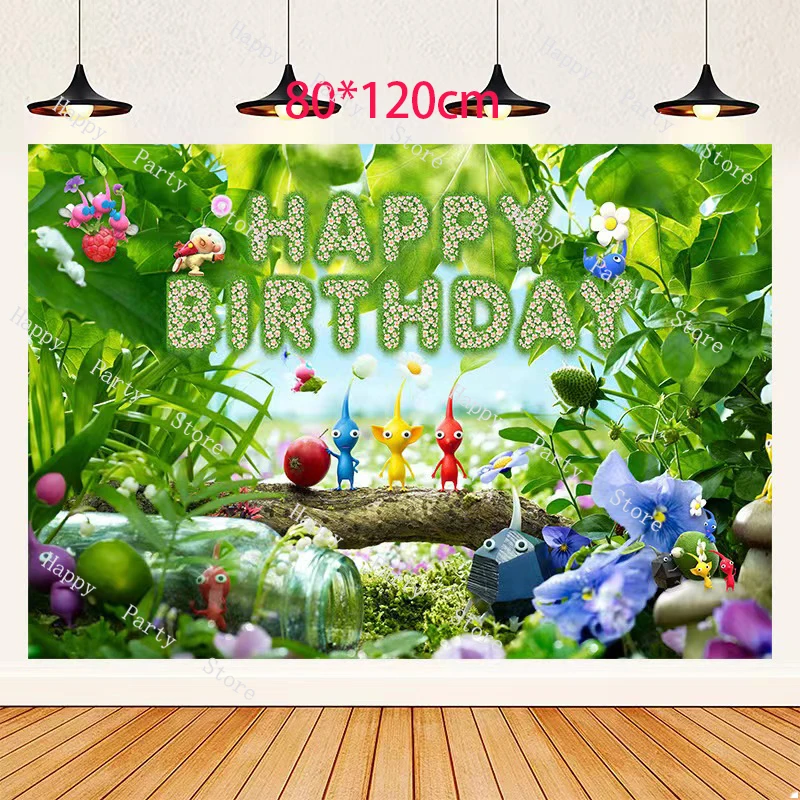 Das Spiel Pikmin Geburtstags feier Dekorationen Pikmin Ballon Banner Hintergrund Kuchen Topper Party liefert Baby party