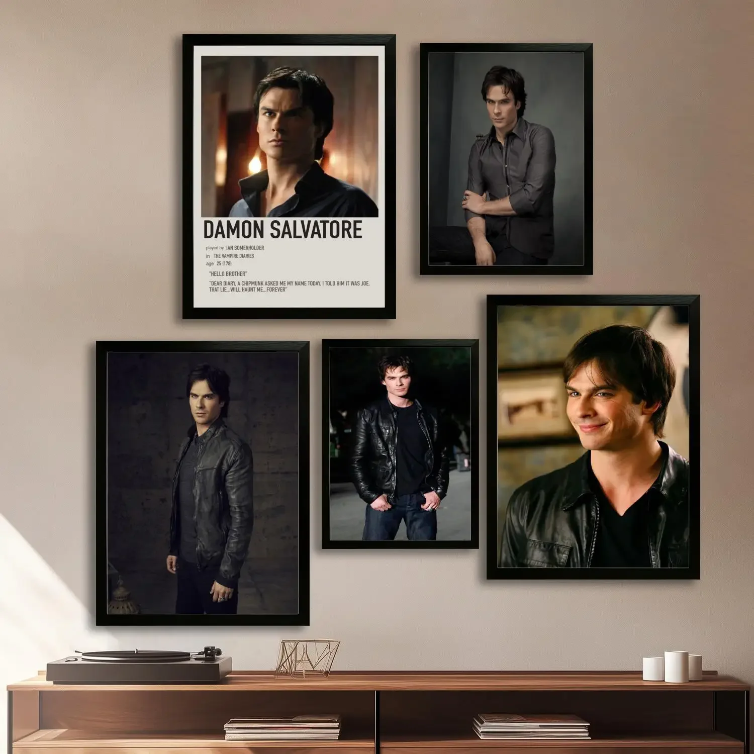 damon salvatore Canvas Art Poster and Wall Art, Picture Print, Modern Family Bedroom Decor,Decorative painting