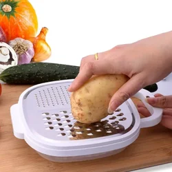 4-in-1 Plastic Manual Vegetable Chopper Slicer Cheese Carrot Shredder Potato Grater French Fry Cutter Kitchen Fruit Accessories