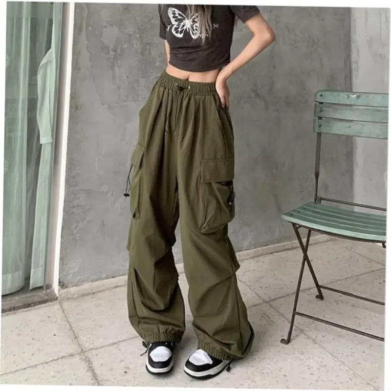 

Винтажные свободные джинсовые рабочие брюки в уличном стиле для женщин, повседневные брюки в стиле 90-х с низкой талией, из искусственного меха, подходят для среднего возраста