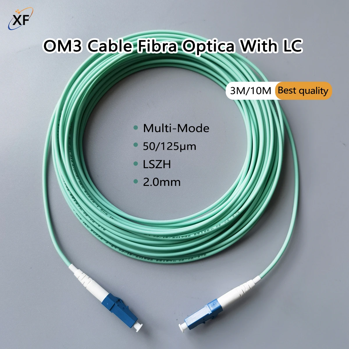 

Оптоволоконный интернет-кабель OM3 LC/UPC-LC/UPC, 3м/10м/5м, LSZH, FTTH, многомодовый, одножильный, 2,0 мм, удлинительный кабель