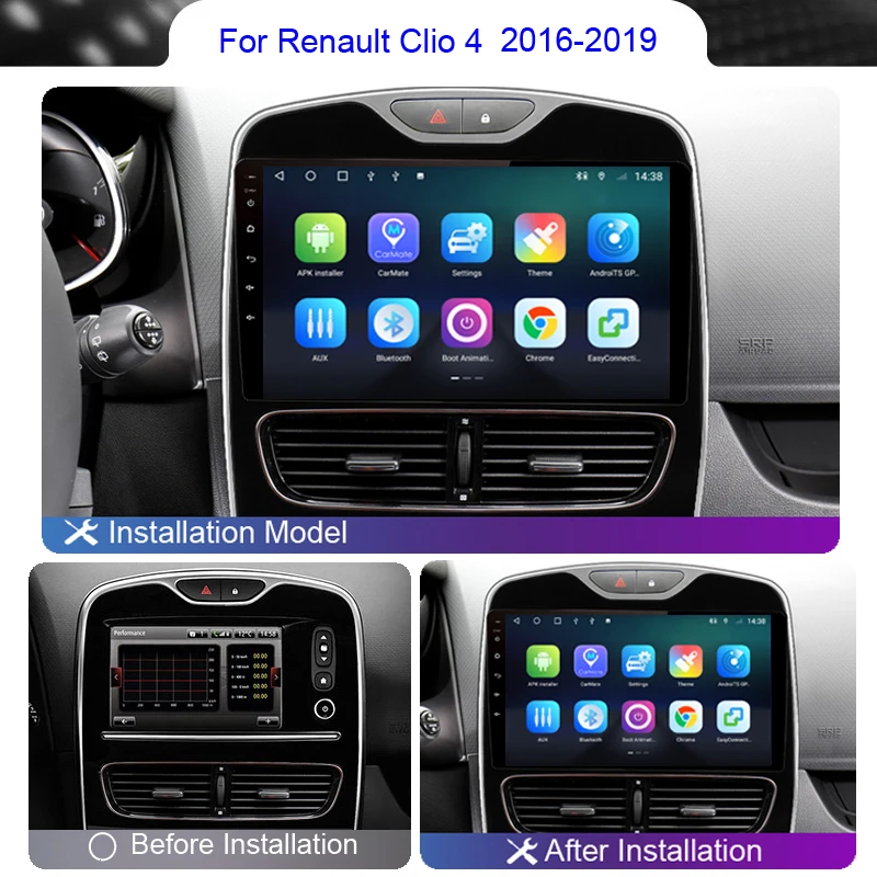 Roadwise Android Car Radio Multimedia For Reanult Clio 4 2016 2017 2018 2019 4G Wifi DSP DVD GPS 2 din Carplay Autoradio Stereo