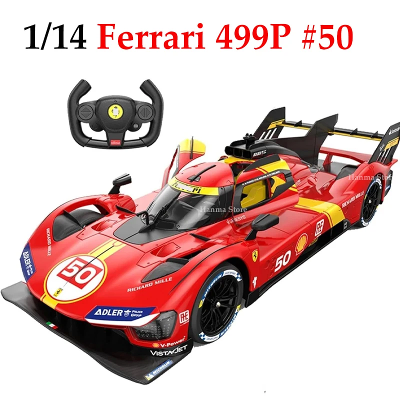 1/14 Ferrari 499P #50 2024 Champion 24H Le Mans Rally RC Car Model Remote Control Racing Vehicle Toys Collection Gifts Rastar