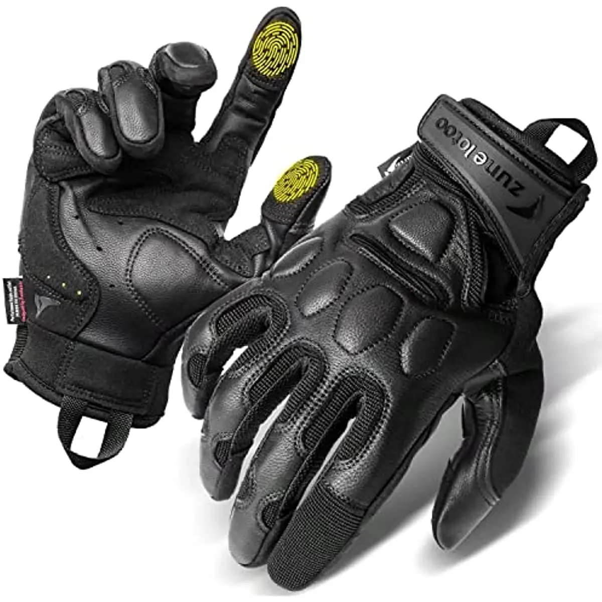 Fingerless EVA Impact Protection XRD Abrasion Resistant Work Tactical Racing Leather Motorcycle Gloves