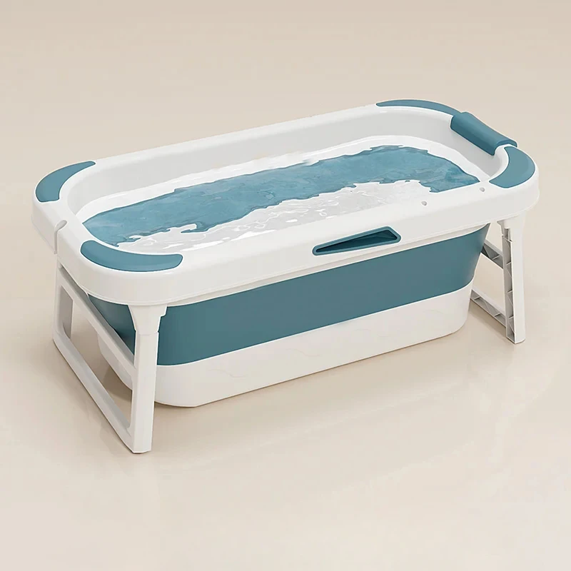 Modern Plastic Folding Ice Bath Folding Adult Portable Bathtub Household Whole Body Comfortable Bathroom Collapsible Bathtub