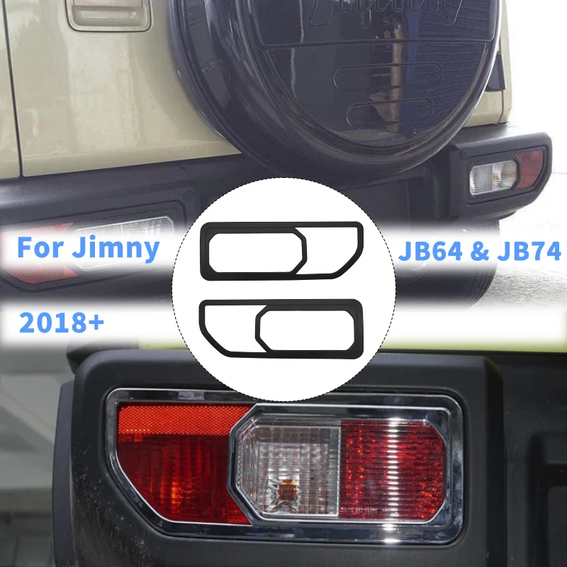 

2PCS Car Rear Lights Cover Frame Tail Lights Decoration Trim Rear Lamps Cover for Suzuki Jimny JB64W JB74 JB74W 2019+ 3/5 Door