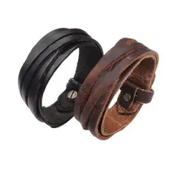 Mannen Vrouwen Armband Multi-layer Persoonlijkheid Kunstleer Punk Gevlochten Armband voor Het Dagelijks Leven Armbanden Heren geschenken voor vrouwen