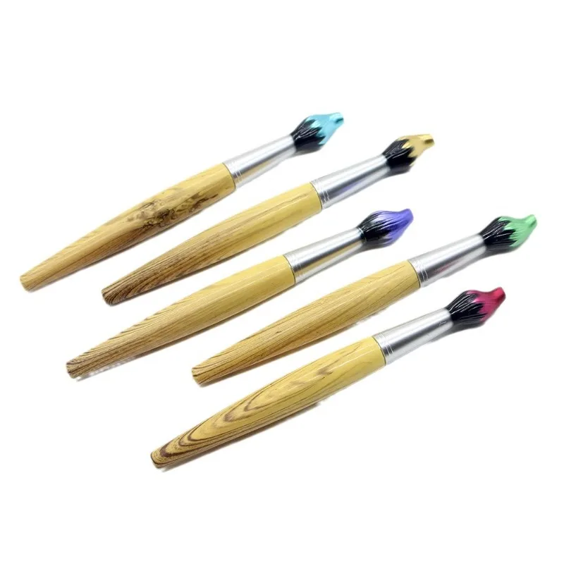 

2Pcs Random Color Cute Kawaii Wooden Ballpoint Pen Creative Writing School Stationery