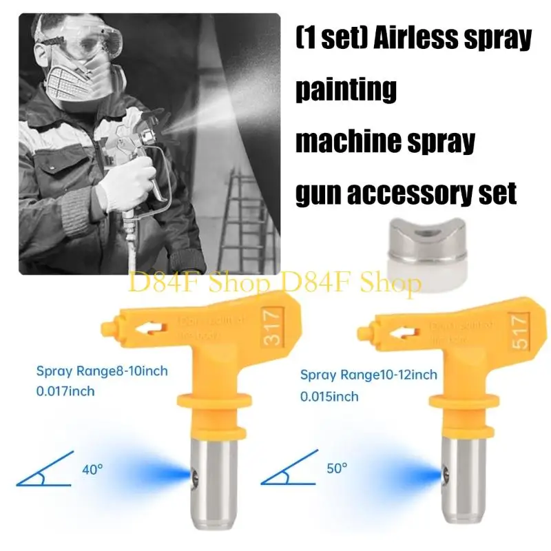 D84F Professional Airless Sprayer Nozzle With Filter Nozzle Durability Corrosion Resistant Metal Plastic Accessories