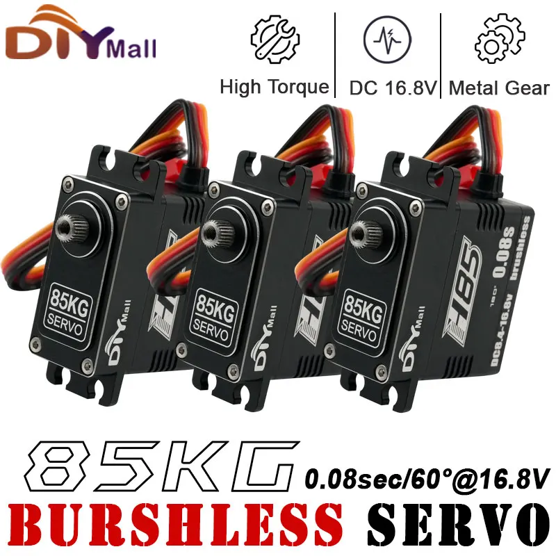 Servo numérique haute vitesse 85KG, 0.08sec, 60 degrés, 16.8V, moteur sans balais étanche, engrenage en acier pour Robot de voiture d'escalade RC