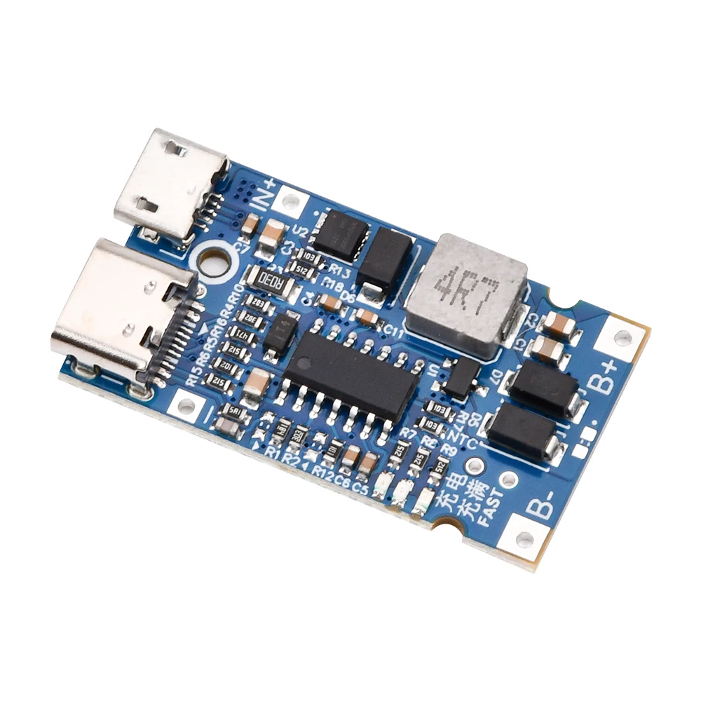 Type-C Micro USB 2S 3S 4S BMS 4.5V-15V 18W 3A Lithium Battery Charging Module Support QC Fast Charge With Temperature Protection