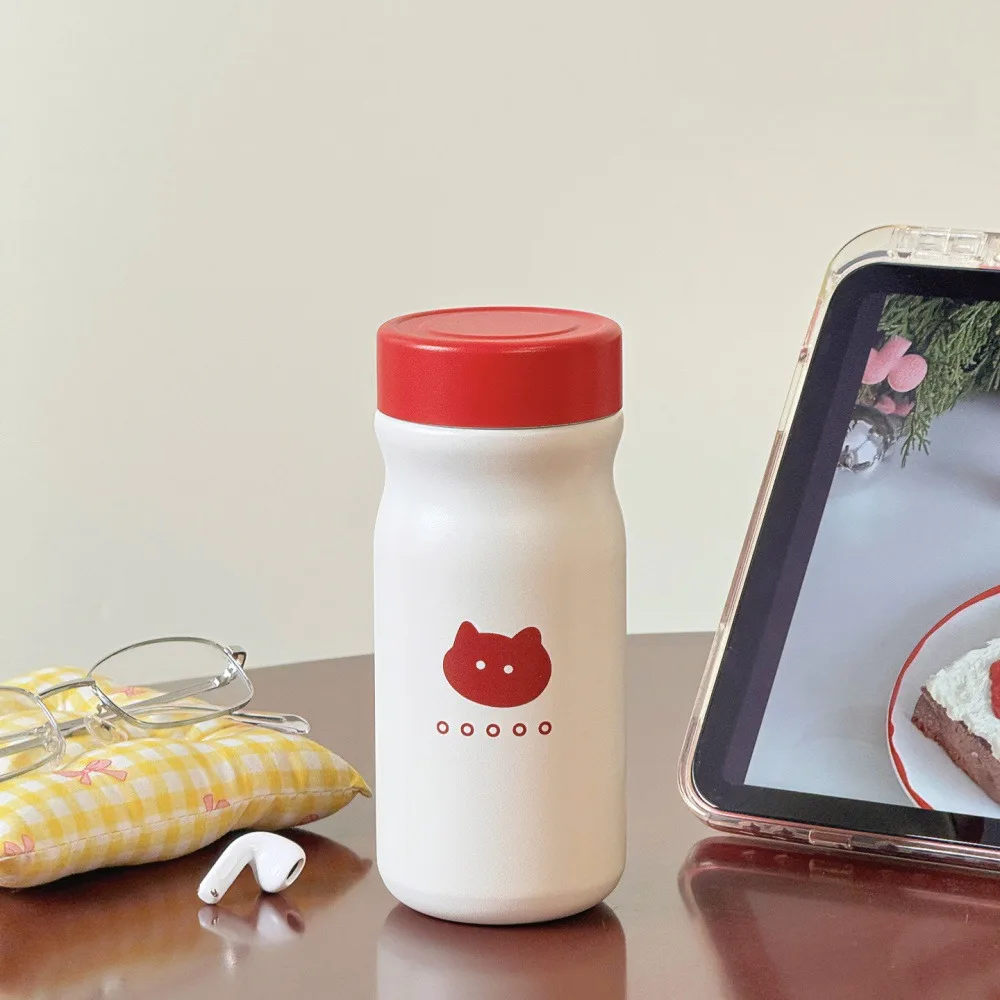 

Cute Korean Thermos For Coffee Tea Matcha Kawaii Tumbler Stainless Steel 316 Thermal Water Bottle Keep Cold Hot For Woman Kids
