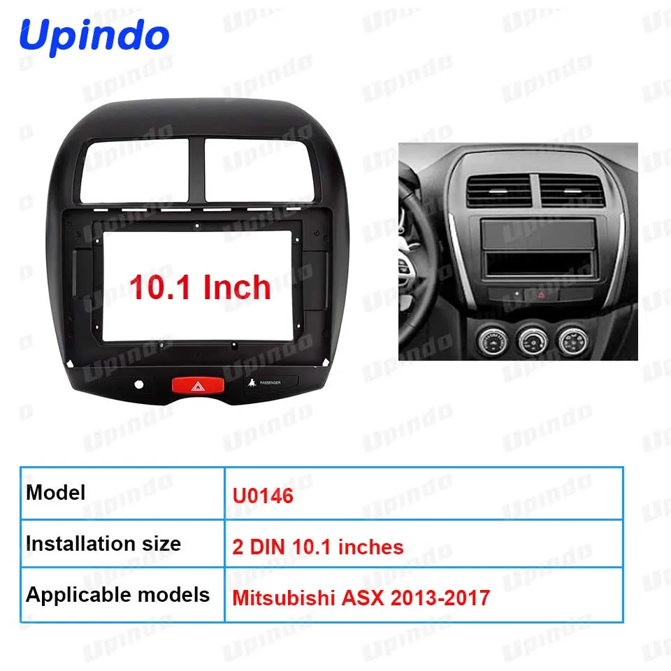 Für Mitsubishi ASX 2013-2017 Auto-Zubehör 2 Din 10,1 Zoll Android Autoradio Blende Armaturenbrett Montage-Kit
