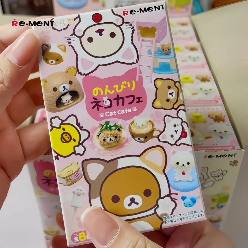 

Re Ment Blind Box Original Rilakkuma Nonbiri Neko Cat Cafe Series Miniature Scene Cute Action Figures Toy Ornament Birthday Gift
