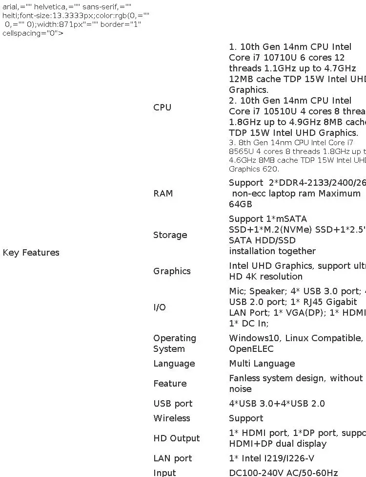 Partaker 12th Gen Alder Lake Fanless Mini PC Intel Core I7 1255U 1260P 1165G7 10510U HD DP Win 11 Gaming Desktop Computer