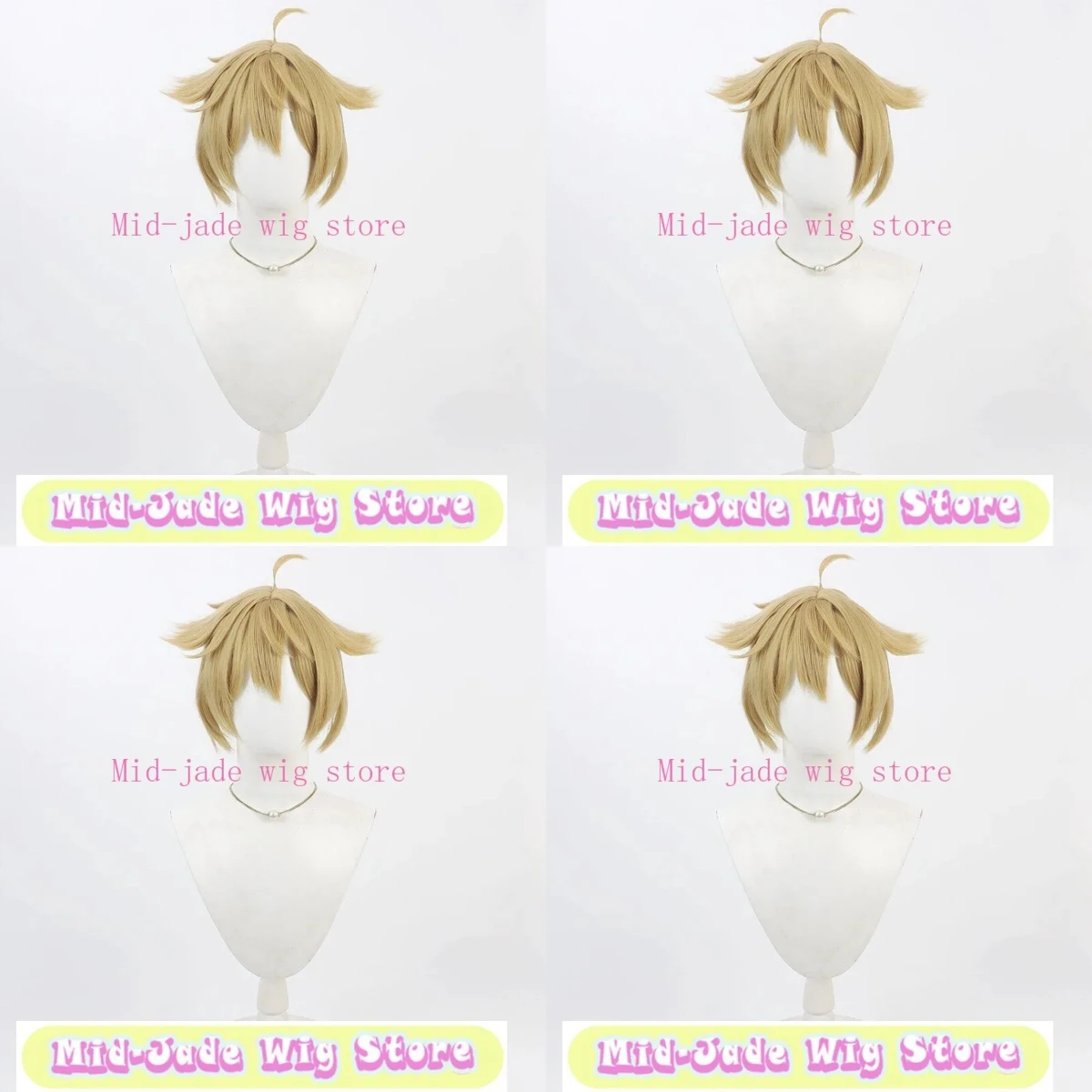 Gaku Cosplay Wig Short Layered Hair Heat Resistant Synthetic Fiber for Virtual Idol Fans Role Play Event Party Props