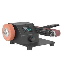 Stepless speed adjustment 350W vertical and horizontal mini belt machine electric sanding polishing grinder sander grinder