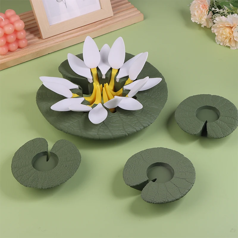 Water Lily 3D สระว่ายน้ําถ้วยผู้ถือ Self-Adjusting กลีบ Non-Inflatable สระว่ายน้ําและ Hot Tub เครื่องดื่มถาด home Decor