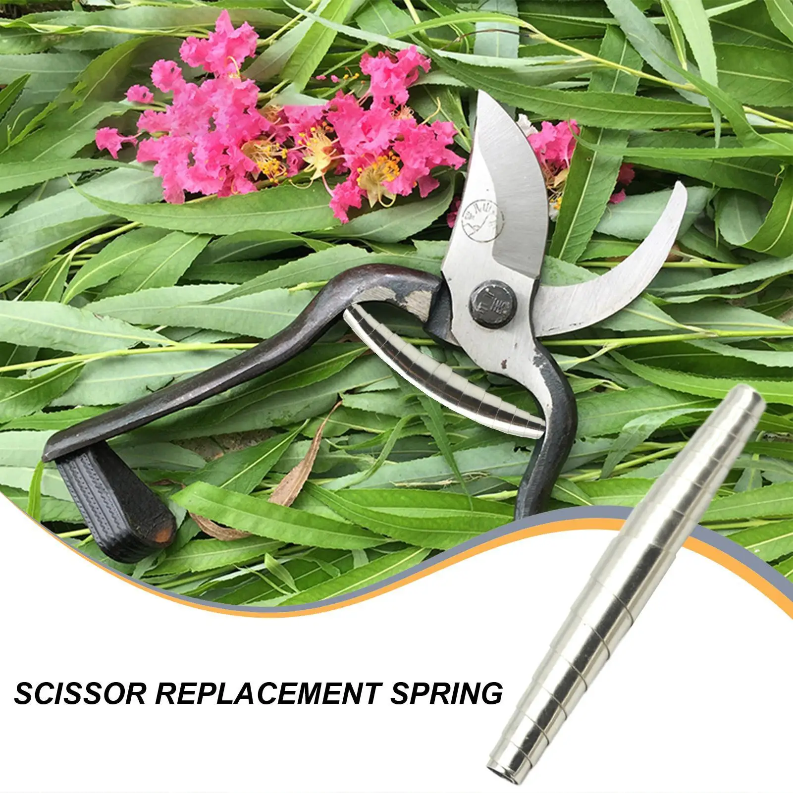 Stainless Steel Pruning Shears Spare Spring 6/7/8cm Garden Scissors Replacement for Grafting Tool Components Garden Supplies