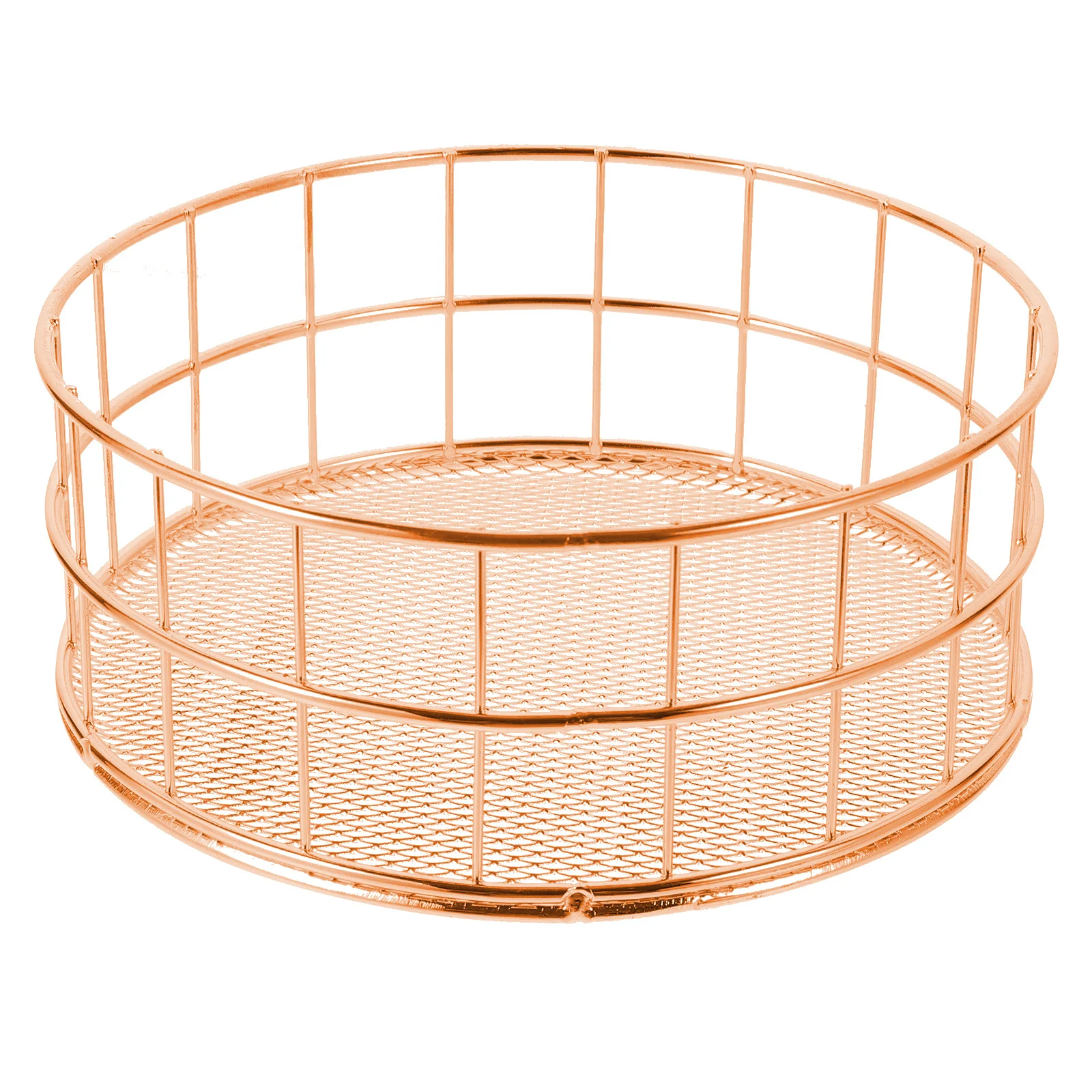 

Office Storage Basket Iron Mesh File Organizer For Kitchen Bathroom Desktop Home Large Metal Basket Cutout Handles Fruits