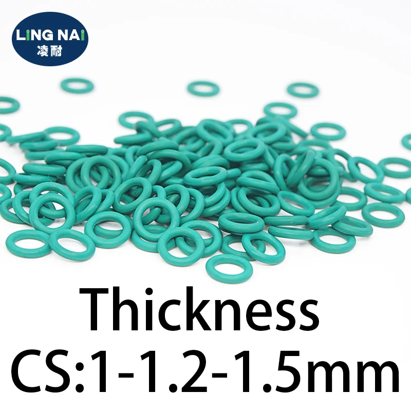 O-ring thickness 1/1.2/1.5mm CS fluororubber FKM sealing temperature resistant gasket rubber ring complete in specifications