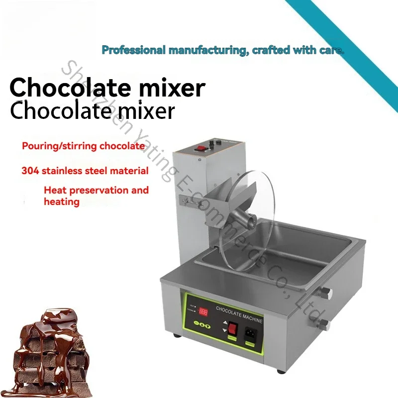 New Commercial Chocolate Mixer Heating Insulation Mixing More Evenly Stainless Steel Mixer Cake Shop Dessert Shop
