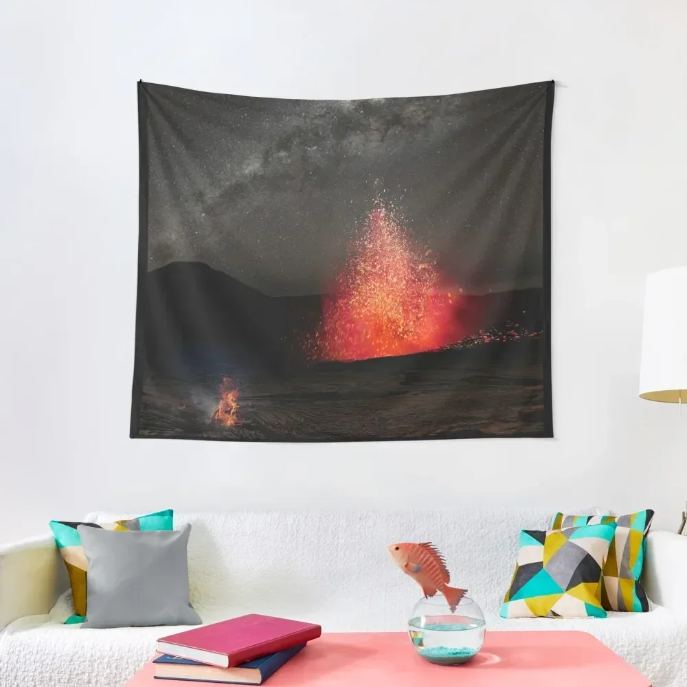 

Kilauea Volcano Eruption Under The Stars. Tapestry Bedrooms Decorations Wallpaper Decorative Paintings Carpet Wall Tapestry